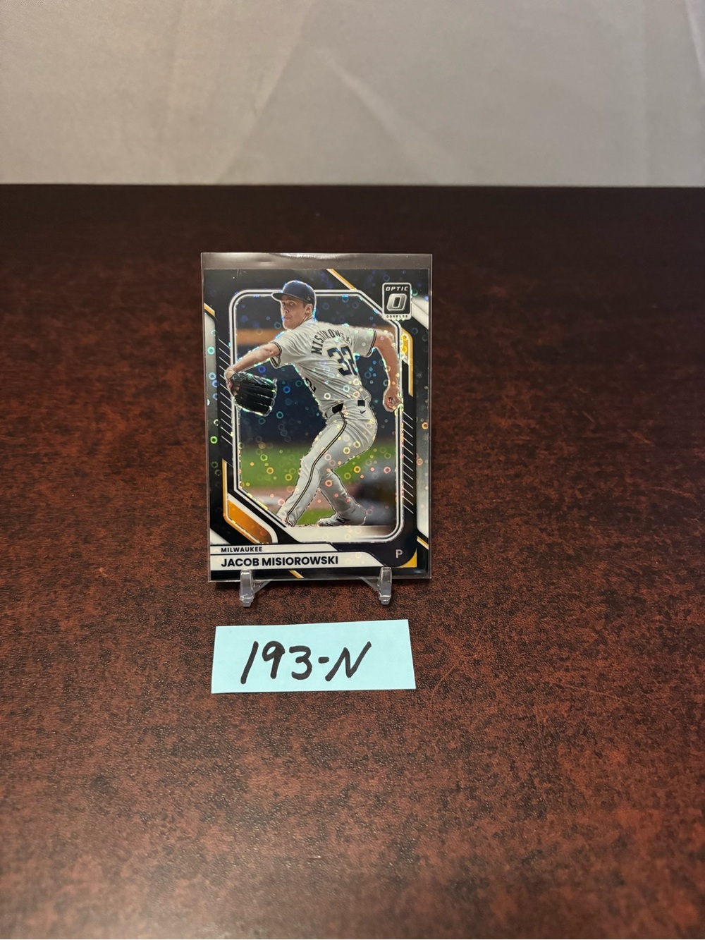 Jacob Misiorowski 2026 Donruss optic black circles prism card #53 Brewers